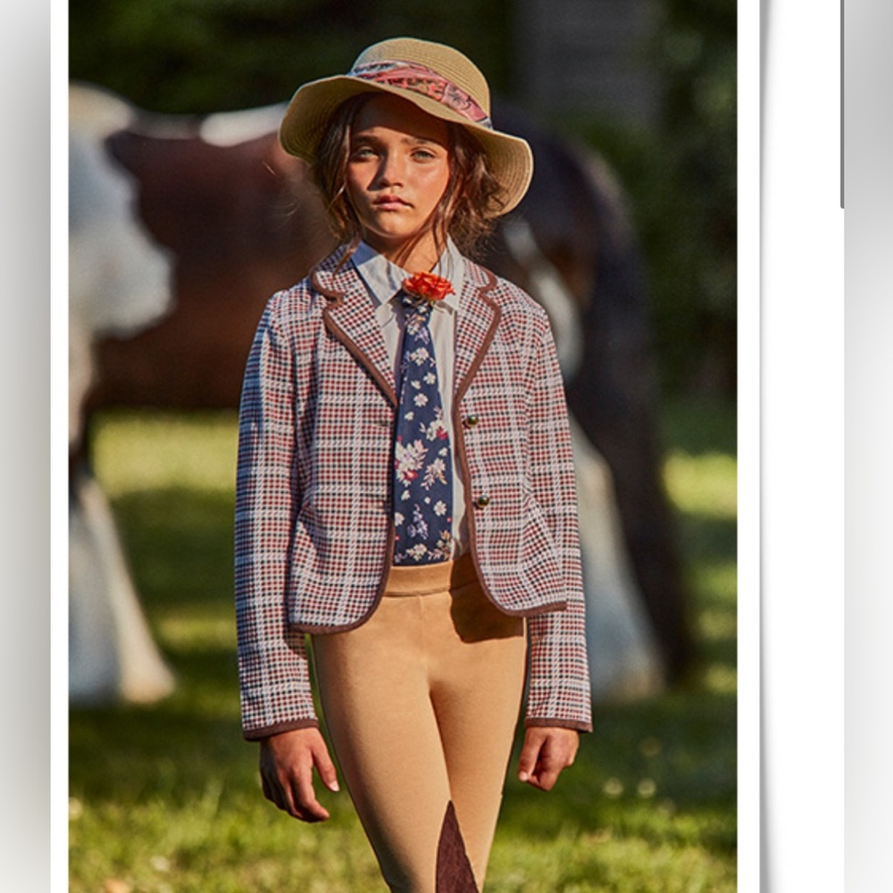 JANIE AND JACK Houndstooth Jacket Equestrian Collection